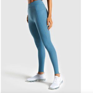 GYM SHARK SMOKEY TEAL SCULPT LEGGINGS